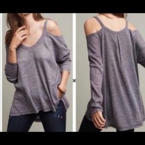 Deletta cold shoulder knit sweater